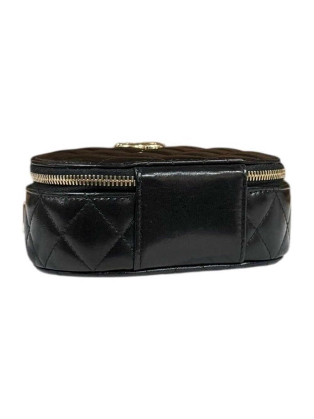 ★SOLD★ Chanel Vanity Bag Quilted Handbag Leather Black - Picture 5 of 10